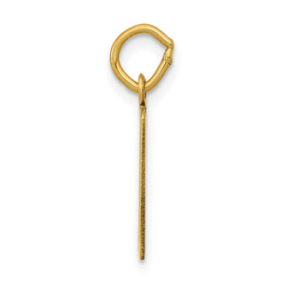 14k Yellow Gold Small Polished Elongated 50 Charm