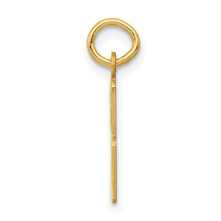 14k Yellow Gold Small Polished Elongated 53 Charm
