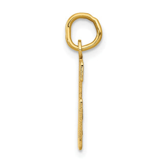 14k Yellow Gold Small Polished Elongated 56 Charm