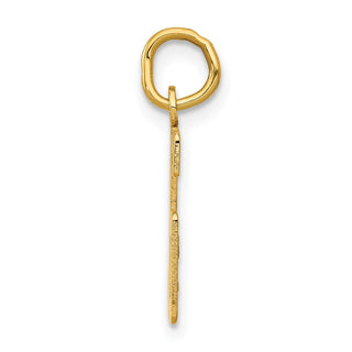 14k Yellow Gold Small Polished Elongated 56 Charm