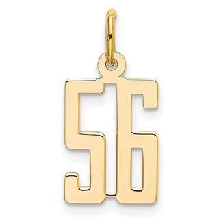 14k Yellow Gold Small Polished Elongated 56 Charm