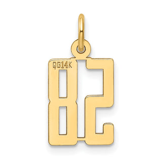 14k Yellow Gold Small Polished Elongated 58 Charm