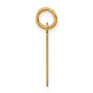 14k Yellow Gold Small Polished Elongated 61 Charm