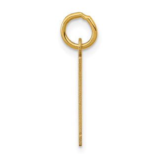 14k Yellow Gold Small Polished Elongated 61 Charm