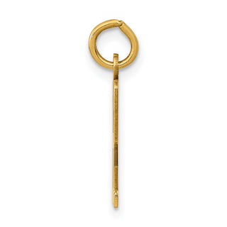 14k Yellow Gold Small Polished Elongated 62 Charm