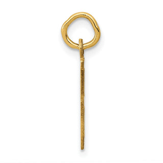 14k Yellow Gold Small Polished Elongated 65 Charm
