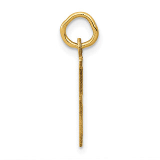 14k Yellow Gold Small Polished Elongated 65 Charm