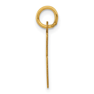 14k Yellow Gold Small Polished Elongated 66 Charm