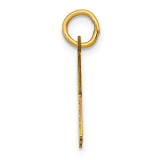 14k Yellow Gold Small Polished Elongated 68 Charm