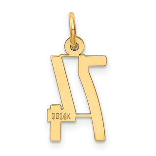 14k Yellow Gold Small Polished Elongated 74 Charm