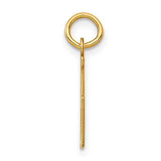 14k Yellow Gold Small Polished Elongated 75 Charm