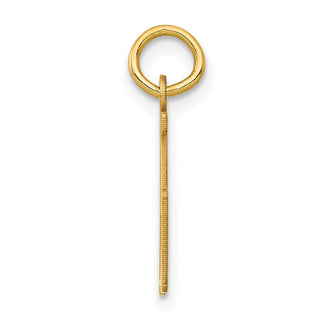 14k Yellow Gold Small Polished Elongated 75 Charm