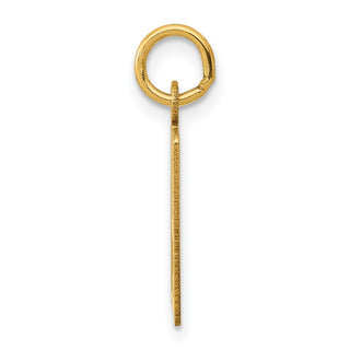 14k Yellow Gold Small Polished Elongated 79 Charm