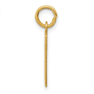 14k Yellow Gold Small Polished Elongated 80 Charm