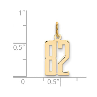 14k Yellow Gold Small Polished Elongated 82 Charm