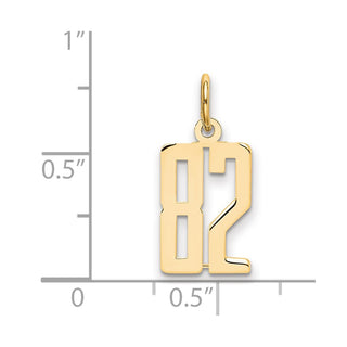 14k Yellow Gold Small Polished Elongated 82 Charm