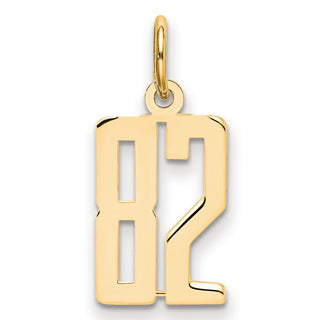 14k Yellow Gold Small Polished Elongated 82 Charm
