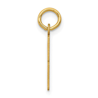 14k Yellow Gold Small Polished Elongated 83 Charm