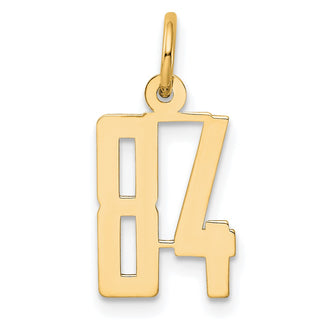 14k Yellow Gold Small Polished Elongated 84 Charm