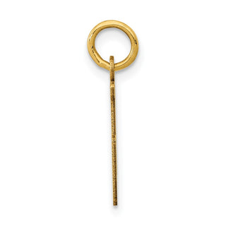 14k Yellow Gold Small Polished Elongated 85 Charm