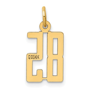 14k Yellow Gold Small Polished Elongated 85 Charm