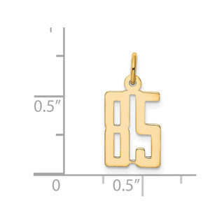 14k Yellow Gold Small Polished Elongated 85 Charm