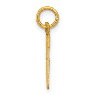 14k Yellow Gold Small Polished Elongated 86 Charm