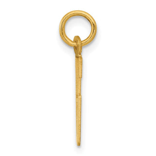14k Yellow Gold Small Polished Elongated 86 Charm