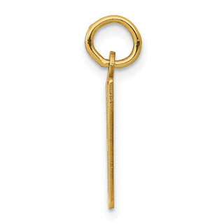 14k Yellow Gold Small Polished Elongated 87 Charm