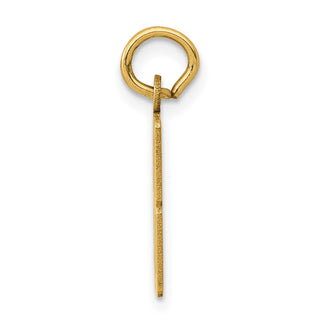 14k Yellow Gold Small Polished Elongated 88 Charm