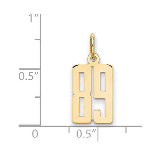14k Yellow Gold Small Polished Elongated 89 Charm