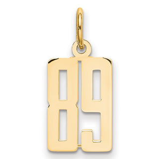 14k Yellow Gold Small Polished Elongated 89 Charm