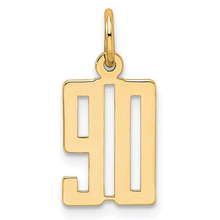 14k Yellow Gold Small Polished Elongated 90 Charm