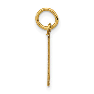 14k Yellow Gold Small Polished Elongated 91 Charm