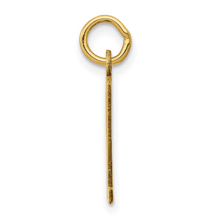 14k Yellow Gold Small Polished Elongated 92 Charm