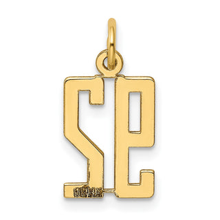 14k Yellow Gold Small Polished Elongated 92 Charm