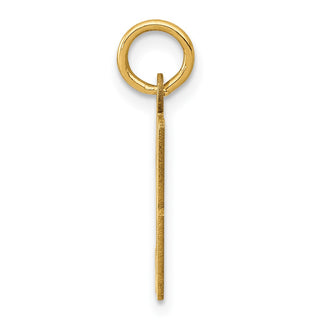 14k Yellow Gold Small Polished Elongated 93 Charm