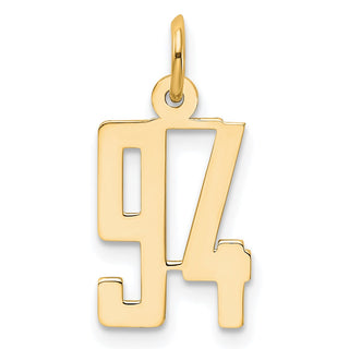 14k Yellow Gold Small Polished Elongated 94 Charm