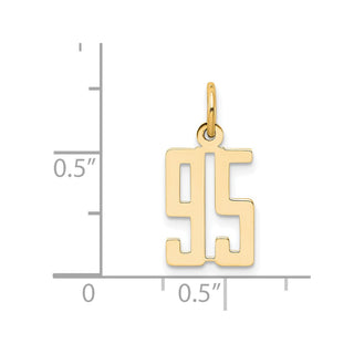 14k Yellow Gold Small Polished Elongated 95 Charm
