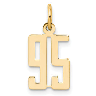 14k Yellow Gold Small Polished Elongated 95 Charm