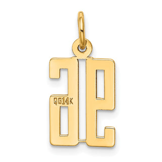 14k Yellow Gold Small Polished Elongated 96 Charm