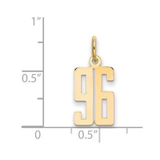 14k Yellow Gold Small Polished Elongated 96 Charm