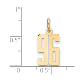 14k Yellow Gold Small Polished Elongated 96 Charm