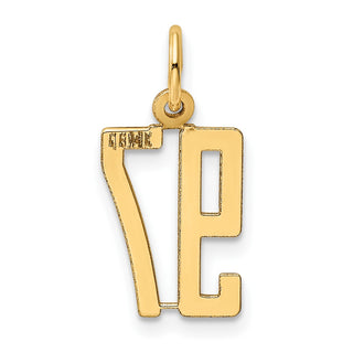 14k Yellow Gold Small Polished Elongated 97 Charm