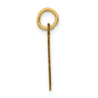 14k Yellow Gold Small Polished Elongated 98 Charm