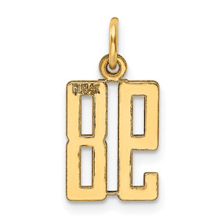 14k Yellow Gold Small Polished Elongated 98 Charm