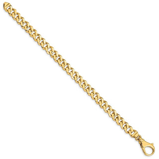 8" 14k Yellow Gold 8mm Hand-polished Fancy Link Bracelet