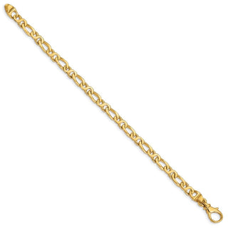 7" 14k Yellow Gold 4.8mm Polished Fancy Link Bracelet