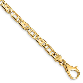 8.5" 14k Yellow Gold 5.5mm Polished Fancy Link Bracelet