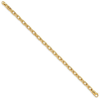 7" 14k Yellow Gold 5mm Hand-polished Fancy Link Bracelet